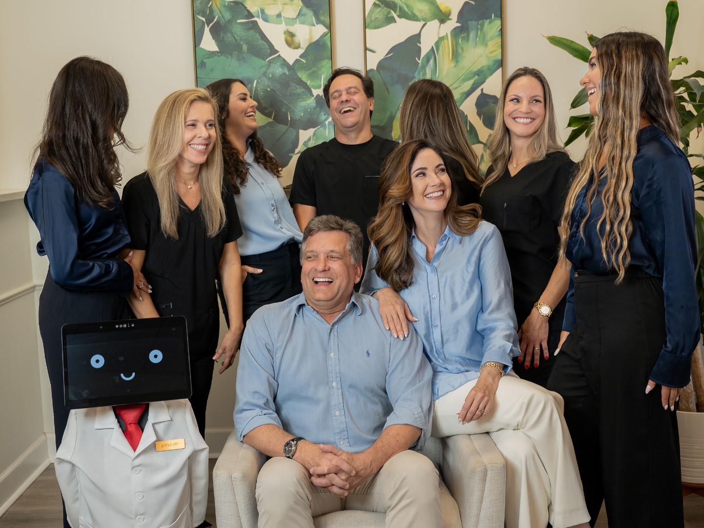 Dentista e paciente em consulta